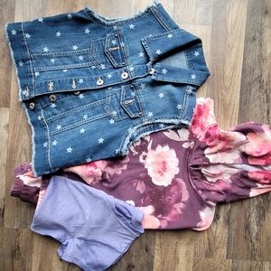 NWOT LOT OF 3 GIRLS TOPS, 7 8 Old Navy, JORDACHE, Champion